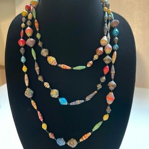 Fun Colorful Bead for Life Necklace 68” Long